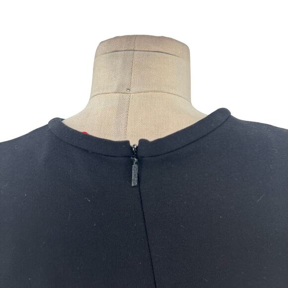 CH Carolina Herrera Dress Short Sleeve Ruffle Flounce Hem Ribbon Belt‎ Black XS - Picture 9 of 14